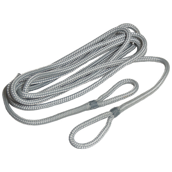 Robline fenderline i grå, flettet design, 6mm x 1,5m, pakket i to.
