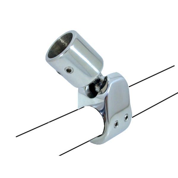 SeaTec kaleche søgelænderbeslag ø22mm set fra siden, klar til montering på båd