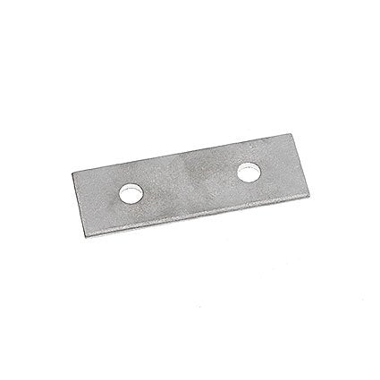 Roca underplade til pullert i aluminium, set fra siden med mål 35x120mm