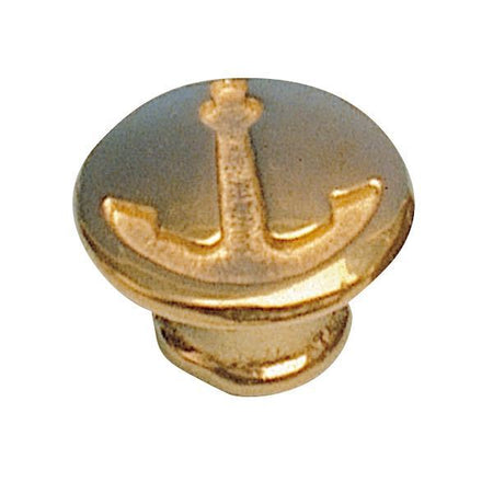 Foresti knophåndtag i messing, set forfra med detaljeret finish.