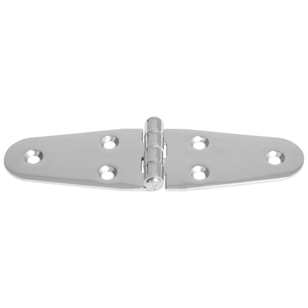 Roca hængsel 140x40mm set forfra med rustfri finish