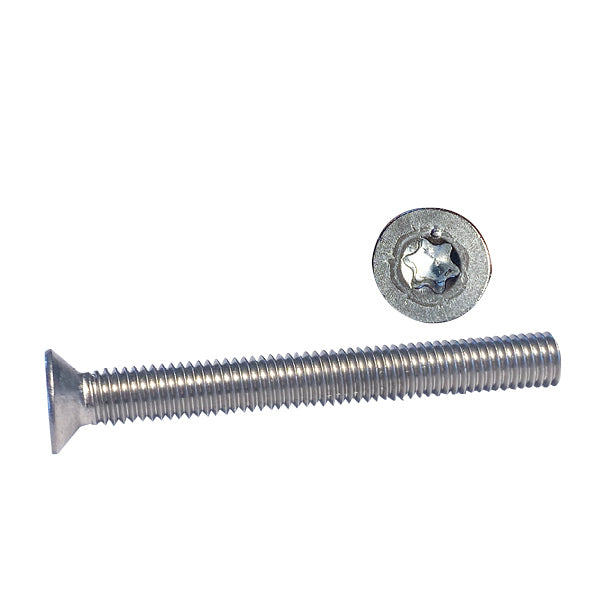 Maskinskrue fra 1852, torx, undersænket i rustfrit stål, 8 x 80 mm