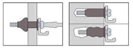 Rawlplug M8/30 30 mm anvendt i en maritim installation.