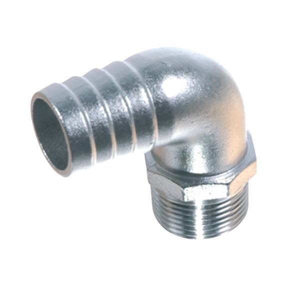 Slangestuds fra 1852 med 90° udv. gevind, set fra siden
