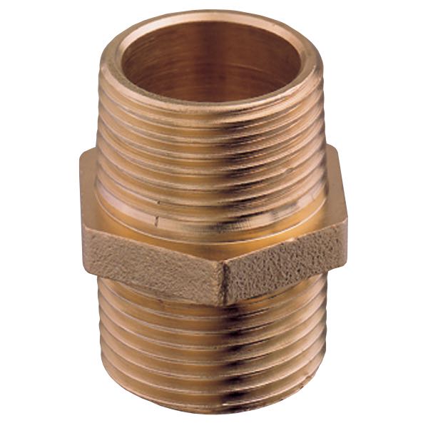 Guidi brystnippel i bronze, set forfra med glat overflade og gevind.