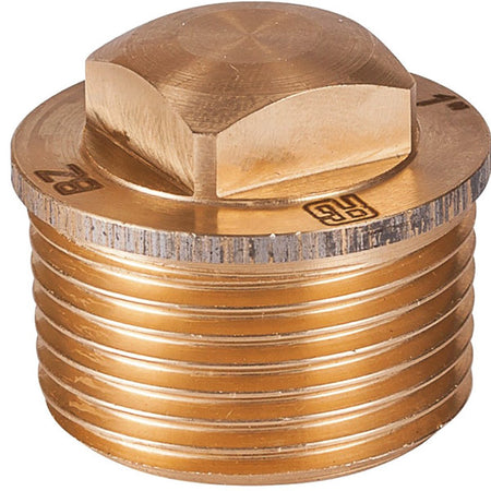 Guidi 2" bronze prop med udvendigt gevind set fra siden