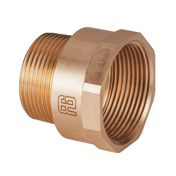 Guidi spidsmuffe i bronze, med tilslutningsmål 1 1/2 - 1 1/4"
