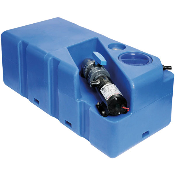 SeaTec septiktank 80l set forfra med macerator og mål