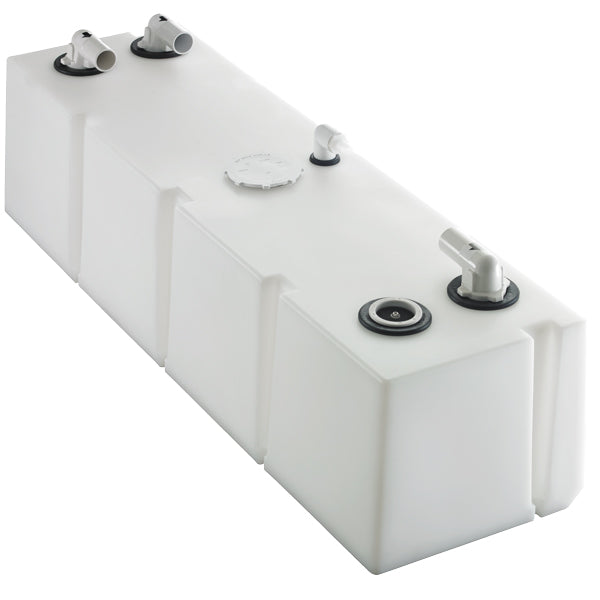 Dometic holding tank set fra siden med dimensioner 1200×350×350 mm