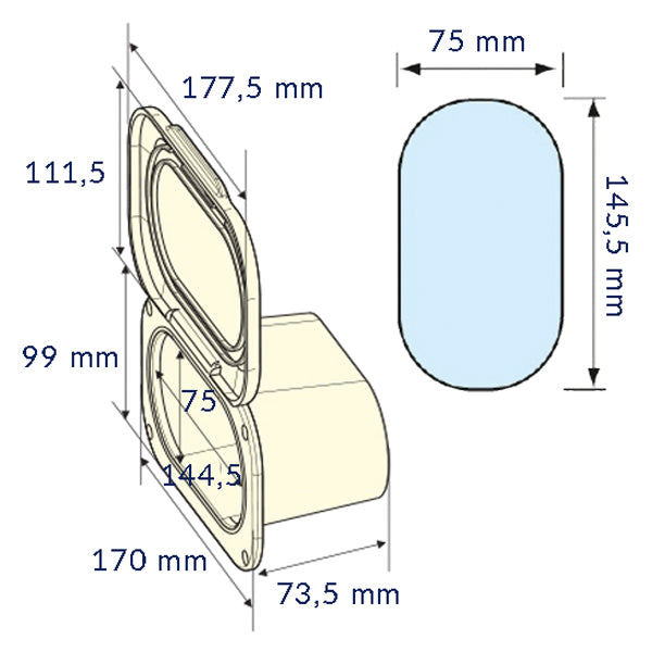 Nuova Rade bruser med 3 meter slange, monteret på båd.