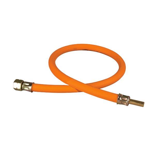 IGT gasslange 0,6m med 8mm rørstuds set fra siden