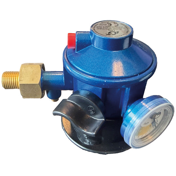 IGT, détendeur de gaz Jumpo à encliqueter avec manomètre filetage 1/4"