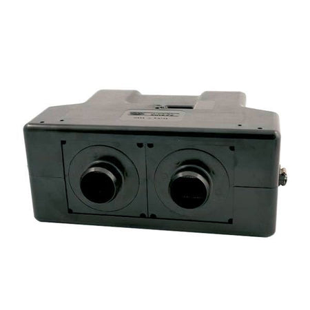 SeaTec varmeapparat monteret på båd, set fra siden, med to luftudtag.