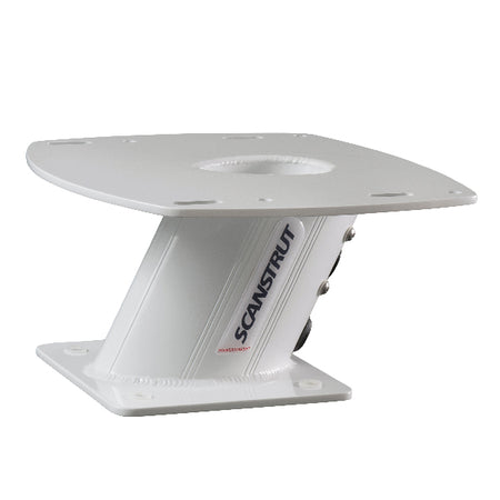ScanStrut PowerTower til radar i hvid farve, set forfra
