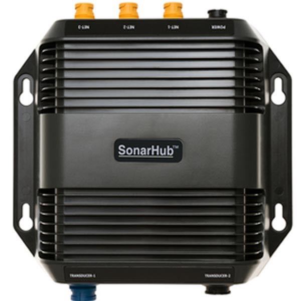 lowrance SonarHub uden transducer set fra siden, ideel til bådmonitorering