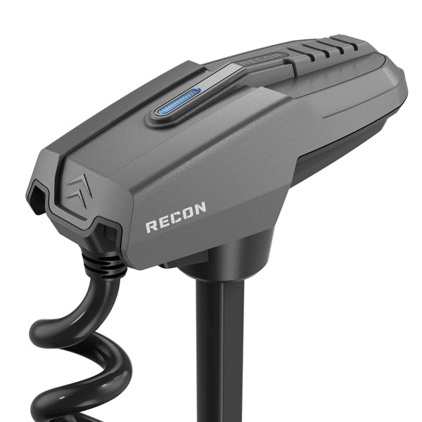 Forsiden af Lowrance RECON trolling motor med detaljerede kontroller