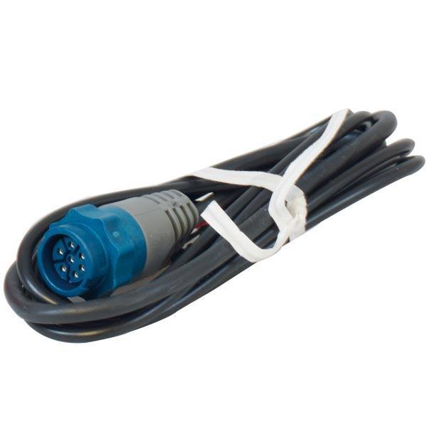 Blå Navico transducer adapter til Elite/Mark/X4/Cuda, set forfra