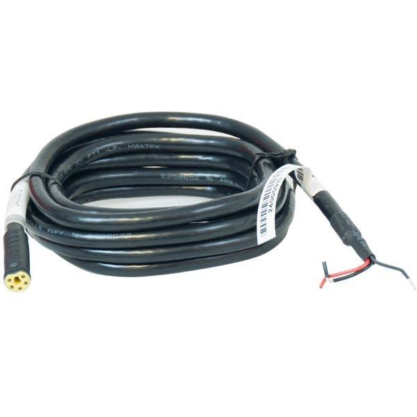 Navico Simnet power kabel 2m uden terminator, vist liggende på en hvid baggrund.