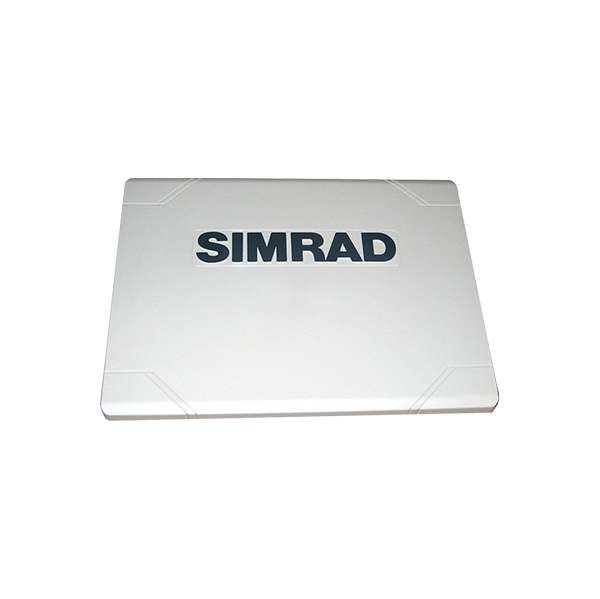 Simrad suncover til go9 monteret på bådens skærm