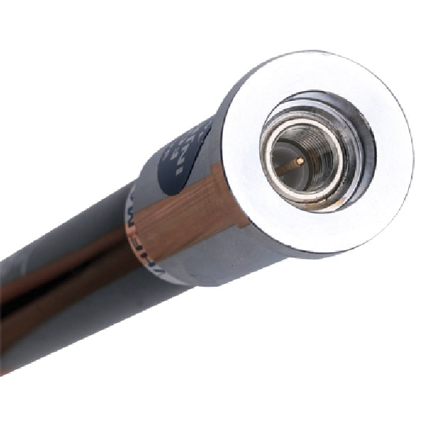 Isoleret billede af Scout Quick 2 VHF antenne med 1,5 meters længde.