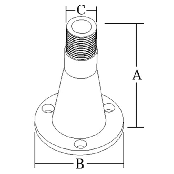 Visning af Glomex V9174 antenneholder fra siden