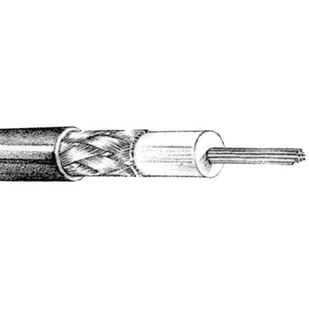 1852 VHF kabel RG58 i hvid farve på rullen, 100 meter langt