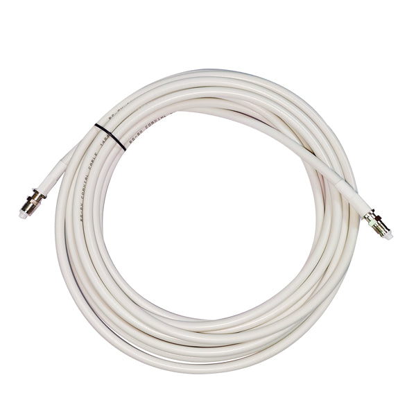 1852 VHF kabel i hvid farve med FME stik, 25 meter langt