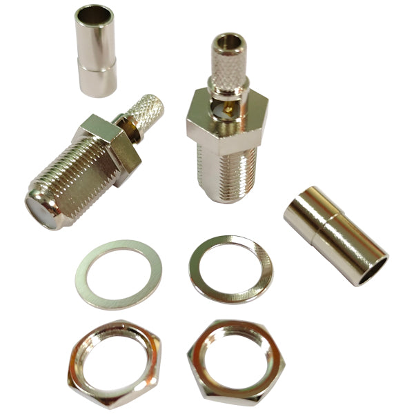 1852 F stik hun/hun samlestykke til RG58 kabel set fra siden