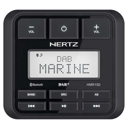 Hertz HMR 15 D mediemodtager monteret i bådinteriør