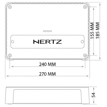 Hertz Venezia V5C-Marine forstærker i brug, med lydudstyr til båd.