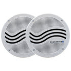 Promarine bluetooth højtaler slave i hvid, set forfra med højttalergrill og kontrolknapper.