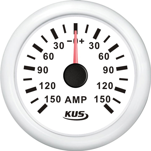 Kus amperemeter 150Amp i hvid med shunt til bådmodulering