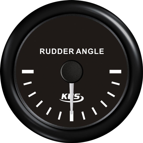Kus rorindikator i sort, vist fra fronten med skala 0-190 ohm.