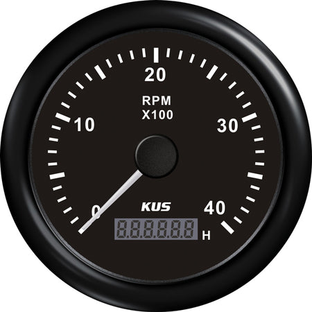 Kus omdrejningstæller til dieselmotorer, vises set forfra med tydelig display.
