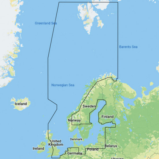C-Map Y050 Discover Skandinavien, klar til brug på en plotter