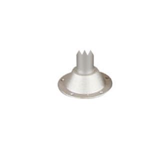 Barka påbygningsbase rør Ø55mm set fra siden, klar til montering.