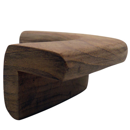 Roca inderhjørne i teak monteret på båd, vinkel 50/90°
