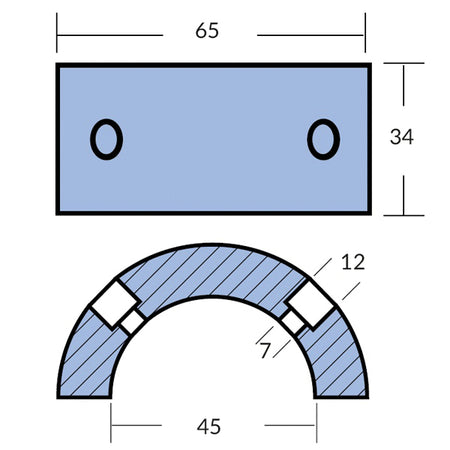 Gori ringanode fra Tecnoseal viser detaljerne i designet og zinkbelægningen.
