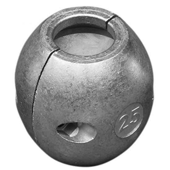 Tecnoseal zinkanode aksel set forfra med mål 40mm x 77mm