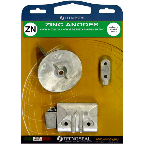 Tecnoseal zinkanode kit til Yamaha motor, vist fra siden.