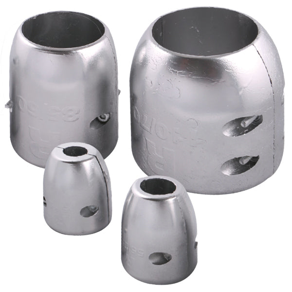 Zink akselanode 70/40mm fra 1852, set fra siden.