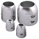 Zink akselanode 70/40mm fra 1852, set fra siden.