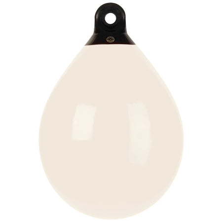 Dan-Fender Jordbær B40 i hvid, set forfra med rund form og diameter Ø330mm