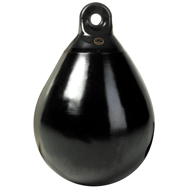 Dan-Fender Jordbær B75 fender i sort, 610 mm i diameter, set fra siden