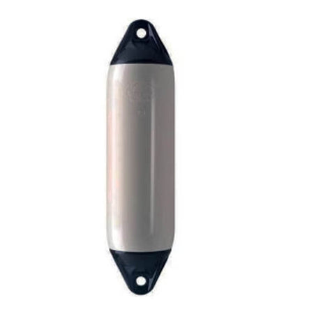 Polyform F02 fender i grå/sort set fra siden