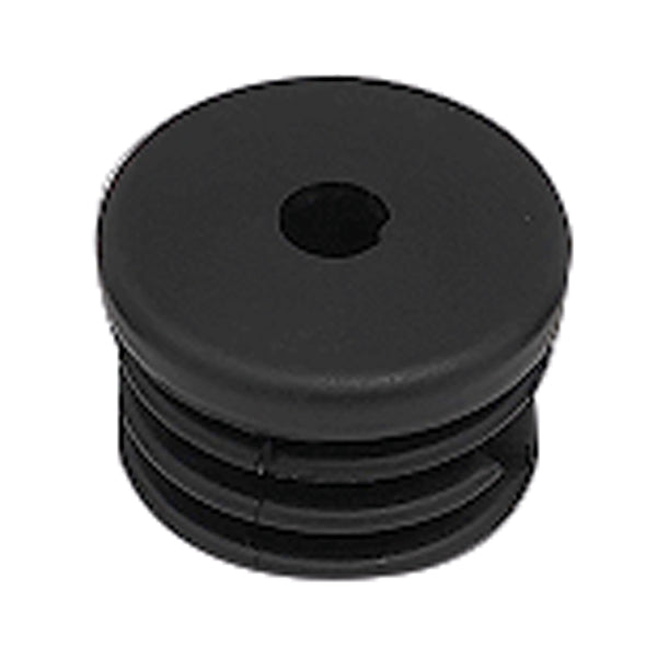 Indvendig endeprop i sort PVC til rør på 32 mm, klar til montering.