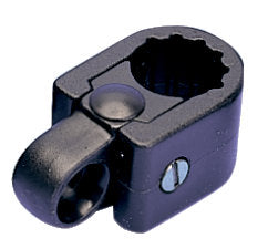 SeaTec Pulpitfæste i sort, monteret på båd til skøde-/rullesystem.