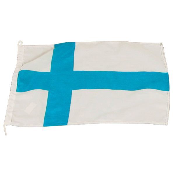 Gæsteflag Finland i størrelsen 30x45 cm fra 1852, velegnet til bådremote.