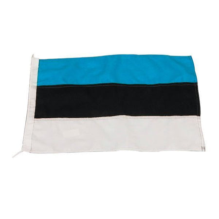 Gæsteflag fra 1852 med Estlands flagdesign, 30x45 cm, hængende på båd.