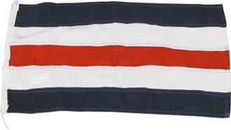 1852 signalflag i størrelsen 30x45 cm, prydet med marinefarver.